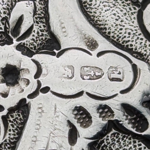 1888 British antique sterling silver chatelaine eyeglass case